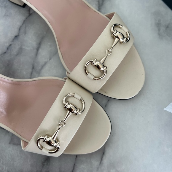*SOLD* Gucci Calfskin Mid-Heel Sandals - Picture 4 of 5